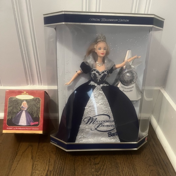BNIB 2000 Millennium Holiday Barbie Doll & Ornament